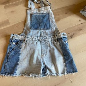 Pacsun short overalls denim